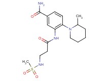 4-(2-methylpiperidin-1-yl)-3-({3-[(methylsulfonyl)amino]propanoyl}amino)benzamide