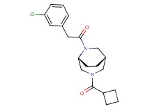 (1S*,5R*)-6-[(3-chlorophenyl)acetyl]-3-(cyclobutylcarbonyl)-3,6-diazabicyclo[3.2.2]nonane