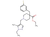 ethyl 1-[(1-ethyl-5-methyl-1H-pyrazol-4-yl)methyl]-4-(3-fluorobenzyl)-4-piperidinecarboxylate