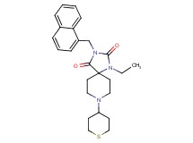 1-ethyl-3-(1-naphthylmethyl)-8-(tetrahydro-2H-thiopyran-4-yl)-1,3,8-triazaspiro[4.5]decane-2,4-dione