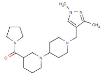 1'-[(1,3-dimethyl-1H-pyrazol-4-yl)methyl]-3-(pyrrolidin-1-ylcarbonyl)-1,4'-bipiperidine