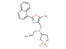 N-allyl-N-{[5-methyl-2-(1-naphthyl)-1,3-oxazol-4-yl]methyl}tetrahydro-3-thiophenamine 1,1-dioxide