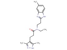 3-(3,5-dimethyl-1H-pyrazol-4-yl)-N-ethyl-N-[2-(5-methyl-1H-benzimidazol-2-yl)ethyl]propanamide