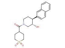 (3S*,4S*)-1-[(1,1-dioxidotetrahydro-2H-thiopyran-4-yl)carbonyl]-4-(2-naphthyl)piperidin-3-ol