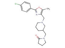 1-[(1-{[2-(4-chlorophenyl)-5-methyl-1,3-oxazol-4-yl]methyl}-3-piperidinyl)methyl]-2-pyrrolidinone
