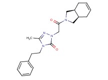 2-{2-[(3aR*,7aS*)-1,3,3a,4,7,7a-hexahydro-2H-isoindol-2-yl]-2-oxoethyl}-5-methyl-4-(2-phenylethyl)-2,4-dihydro-3H-1,2,4-triazol-3-one