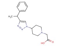 {4-[4-(1-phenylethyl)-1H-1,2,3-triazol-1-yl]piperidin-1-yl}acetic acid