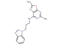 N-[3-(1H-1,2,3-benzotriazol-1-yl)propyl]-2,5-dimethyl[1,3]oxazolo[5,4-d]pyrimidin-7-amine