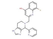 8-fluoro-2-[(4-pyridin-2-yl-1,4,6,7-tetrahydro-5H-imidazo[4,5-c]pyridin-5-yl)methyl]quinolin-4-ol