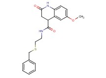 N-[2-(benzylthio)ethyl]-6-methoxy-2-oxo-1,2,3,4-tetrahydroquinoline-4-carboxamide