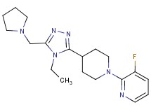 2-{4-[4-ethyl-5-(pyrrolidin-1-ylmethyl)-4H-1,2,4-triazol-3-yl]piperidin-1-yl}-3-fluoropyridine