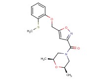 (2R*,6S*)-2,6-dimethyl-4-[(5-{[2-(methylthio)phenoxy]methyl}-3-isoxazolyl)carbonyl]morpholine