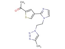 1-(4-{1-[2-(4-methyl-1H-1,2,3-triazol-1-yl)ethyl]-1H-imidazol-2-yl}-2-thienyl)ethanone