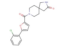 8-[5-(2-chlorophenyl)-2-furoyl]-2,8-diazaspiro[4.5]decan-3-one