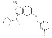 N-(3-fluorobenzyl)-1-methyl-3-(1-pyrrolidinylcarbonyl)-4,5,6,7-tetrahydro-1H-indazol-5-amine