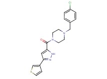 1-(4-chlorobenzyl)-4-{[3-(3-thienyl)-1H-pyrazol-5-yl]carbonyl}piperazine