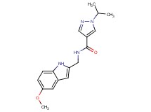 1-isopropyl-N-[(5-methoxy-1H-indol-2-yl)methyl]-1H-pyrazole-4-carboxamide