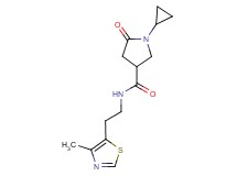 1-cyclopropyl-N-[2-(4-methyl-1,3-thiazol-5-yl)ethyl]-5-oxo-3-pyrrolidinecarboxamide