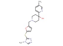 4-(5-methylpyridin-2-yl)-1-({5-[(4-methyl-4H-1,2,4-triazol-3-yl)thio]-2-furyl}methyl)piperidin-4-ol