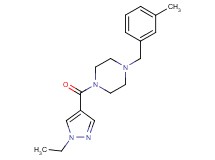 1-[(1-ethyl-1H-pyrazol-4-yl)carbonyl]-4-(3-methylbenzyl)piperazine