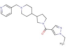 3-[(4-{1-[(1-ethyl-1H-pyrazol-4-yl)carbonyl]-3-pyrrolidinyl}-1-piperidinyl)methyl]pyridine