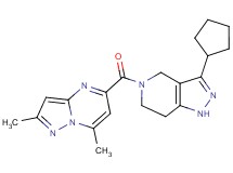 3-cyclopentyl-5-[(2,7-dimethylpyrazolo[1,5-a]pyrimidin-5-yl)carbonyl]-4,5,6,7-tetrahydro-1H-pyrazolo[4,3-c]pyridine