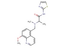2-[[(8-methoxyquinolin-5-yl)methyl](methyl)amino]-N-1,3-thiazol-2-ylpropanamide