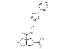 (3aR*,6aR*)-2-acetyl-N-[2-(1-phenyl-1H-pyrazol-4-yl)ethyl]hexahydropyrrolo[3,4-c]pyrrole-3a(1H)-carboxamide