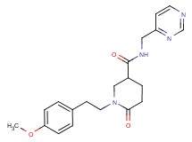 1-[2-(4-methoxyphenyl)ethyl]-6-oxo-N-(4-pyrimidinylmethyl)-3-piperidinecarboxamide