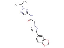 2-[3-(1,3-benzodioxol-5-yl)-1H-pyrazol-1-yl]-N-(2-isopropyl-2H-1,2,3-triazol-4-yl)acetamide