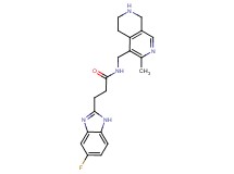 3-(5-fluoro-1H-benzimidazol-2-yl)-N-[(3-methyl-5,6,7,8-tetrahydro-2,7-naphthyridin-4-yl)methyl]propanamide