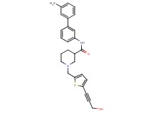 1-{[5-(3-hydroxy-1-propyn-1-yl)-2-thienyl]methyl}-N-(3'-methyl-3-biphenylyl)-3-piperidinecarboxamide