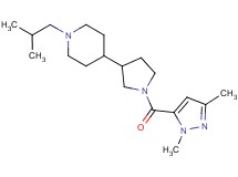 4-{1-[(1,3-dimethyl-1H-pyrazol-5-yl)carbonyl]-3-pyrrolidinyl}-1-isobutylpiperidine