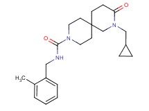 2-(cyclopropylmethyl)-N-(2-methylbenzyl)-3-oxo-2,9-diazaspiro[5.5]undecane-9-carboxamide