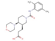 3-((3R*,4S*)-1-{[(2,5-dimethylphenyl)amino]carbonyl}-4-morpholin-4-ylpiperidin-3-yl)propanoic acid