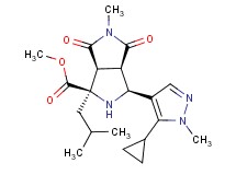 methyl (1R*,3S*,3aR*,6aS*)-3-(5-cyclopropyl-1-methyl-1H-pyrazol-4-yl)-1-isobutyl-5-methyl-4,6-dioxooctahydropyrrolo[3,4-c]pyrrole-1-carboxylate