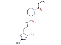 N-[2-(3,5-dimethyl-1H-1,2,4-triazol-1-yl)ethyl]-1-propionyl-3-piperidinecarboxamide