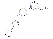 4-ethyl-6-(4-{[5-(tetrahydrofuran-2-yl)-2-thienyl]methyl}piperazin-1-yl)pyrimidine