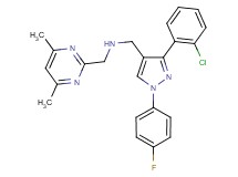 1-[3-(2-chlorophenyl)-1-(4-fluorophenyl)-1H-pyrazol-4-yl]-N-[(4,6-dimethyl-2-pyrimidinyl)methyl]methanamine