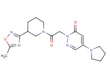 2-{2-[3-(5-methyl-1,2,4-oxadiazol-3-yl)piperidin-1-yl]-2-oxoethyl}-5-pyrrolidin-1-ylpyridazin-3(2H)-one
