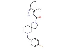 2-[(3-ethyl-4-methyl-1H-pyrazol-5-yl)carbonyl]-7-(4-fluorobenzyl)-2,7-diazaspiro[4.5]decane