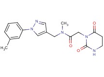 2-(2,6-dioxotetrahydropyrimidin-1(2H)-yl)-N-methyl-N-{[1-(3-methylphenyl)-1H-pyrazol-4-yl]methyl}acetamide