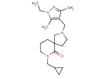 7-(cyclopropylmethyl)-2-[(1-ethyl-3,5-dimethyl-1H-pyrazol-4-yl)methyl]-2,7-diazaspiro[4.5]decan-6-one