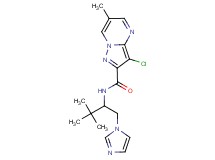 3-chloro-N-[1-(1H-imidazol-1-ylmethyl)-2,2-dimethylpropyl]-6-methylpyrazolo[1,5-a]pyrimidine-2-carboxamide