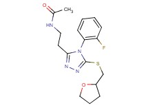 N-(2-{4-(2-fluorophenyl)-5-[(tetrahydro-2-furanylmethyl)thio]-4H-1,2,4-triazol-3-yl}ethyl)acetamide