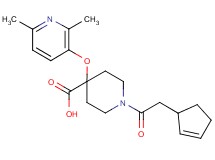 1-(cyclopent-2-en-1-ylacetyl)-4-[(2,6-dimethylpyridin-3-yl)oxy]piperidine-4-carboxylic acid