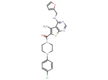 6-{[4-(4-chlorophenyl)-1-piperazinyl]carbonyl}-N-(2-furylmethyl)-5-methylthieno[2,3-d]pyrimidin-4-amine