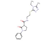 N-{2-[(4-ethyl-5-methyl-4H-1,2,4-triazol-3-yl)thio]ethyl}-2-oxo-1-phenylpyrrolidine-3-carboxamide