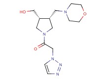 [(3R*,4R*)-4-(4-morpholinylmethyl)-1-(1H-1,2,3-triazol-1-ylacetyl)-3-pyrrolidinyl]methanol