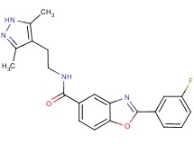 N-[2-(3,5-dimethyl-1H-pyrazol-4-yl)ethyl]-2-(3-fluorophenyl)-1,3-benzoxazole-5-carboxamide